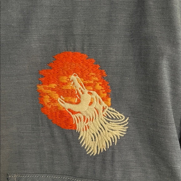 Howler Brothers Gray Shirt with Orange Embroidery - Picture 3 of 9